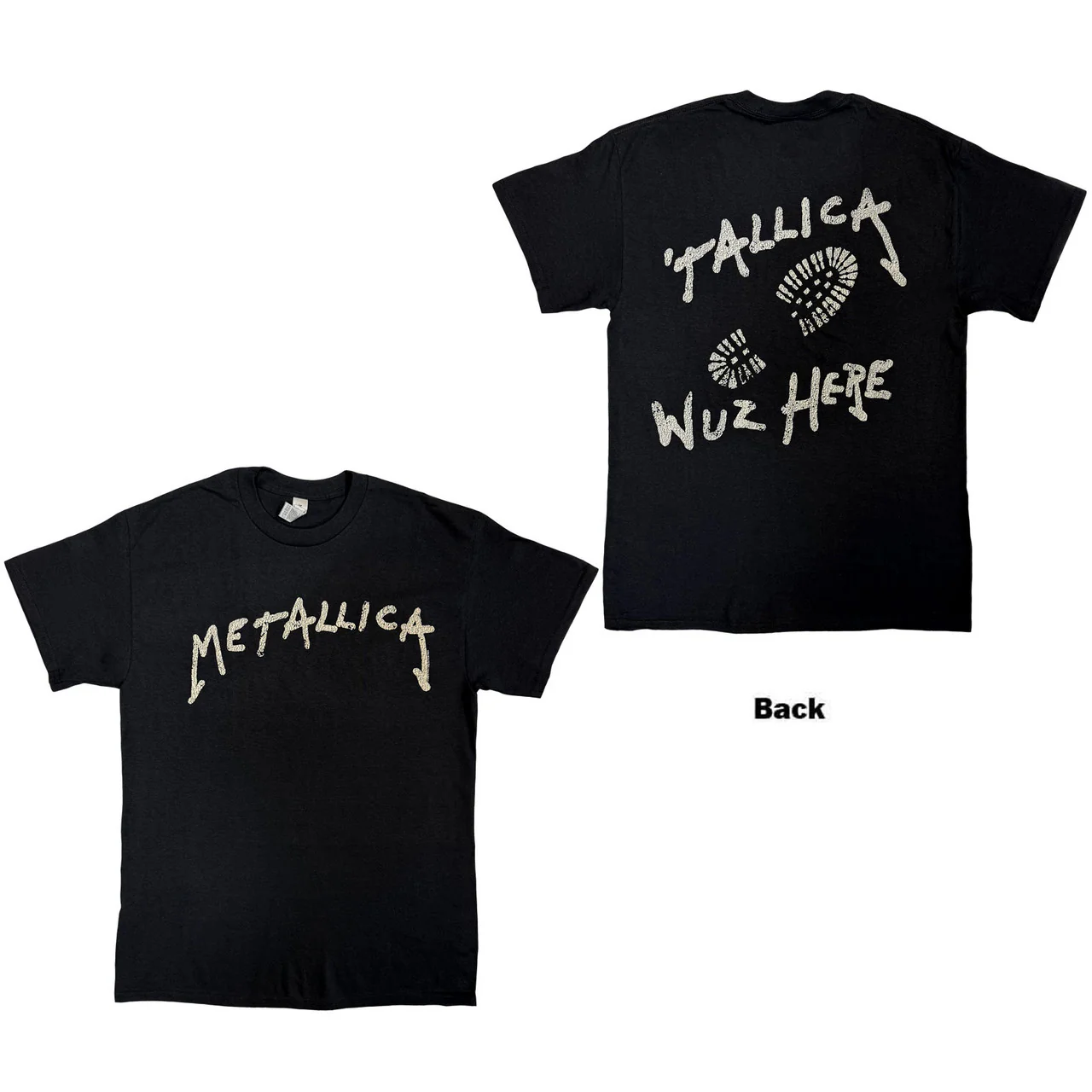 Metallica Wuz Here Black Large T-Shirt - Image 3