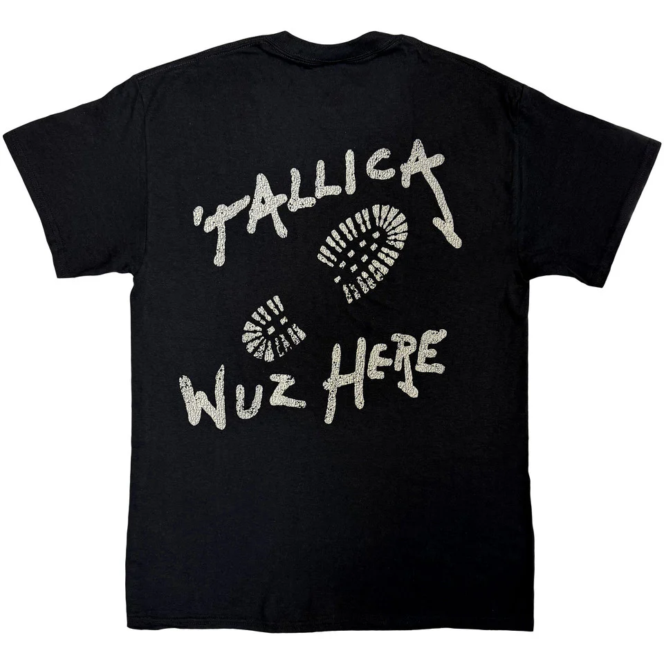Metallica Wuz Here Black Medium T-Shirt - Image 2