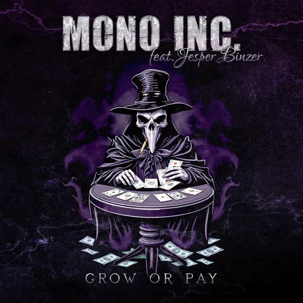 Mono Inc. Grow or Pay feat. Jesper Binzer (D-A-D) 7" Vinyl Single Purple & Black Marble Colour 2026