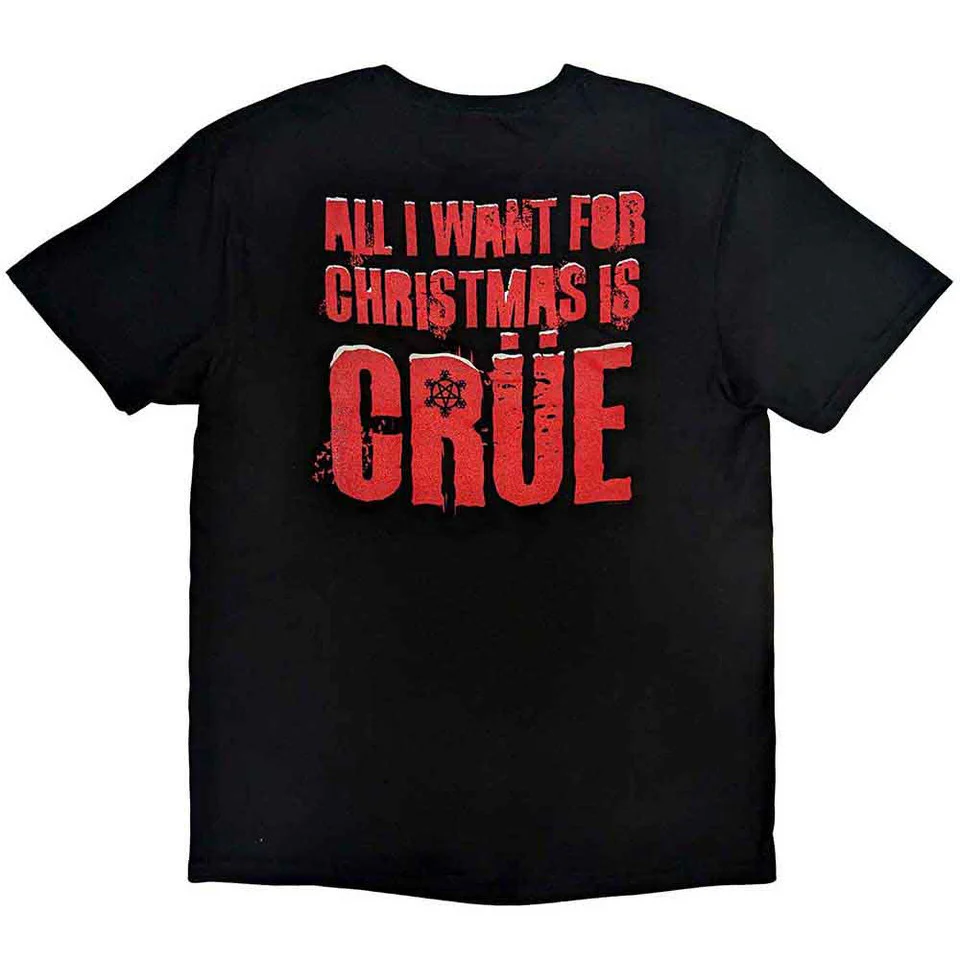 Motley Crue Christmas Crue Black Medium T-Shirt - Image 2