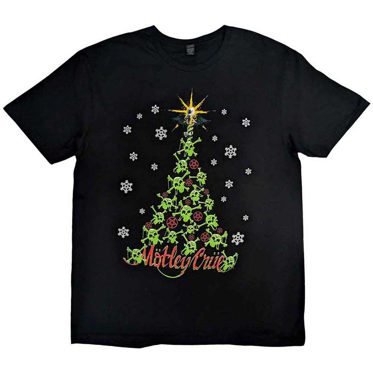 Motley Crue Christmas Crue Black X-Large T-Shirt