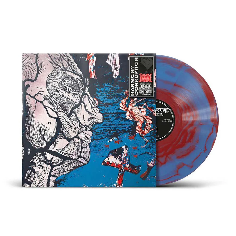 Napalm Death Harmony Corruption Vinyl LP Blue & Red ColourRSD 2026