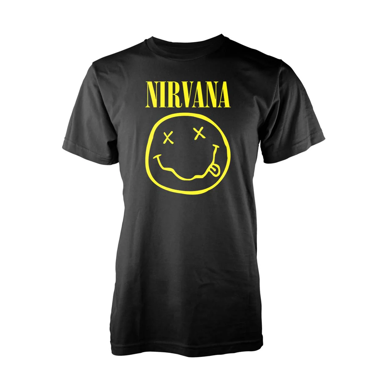 Nirvana Happy Face Logo MENS Black X-Large T-Shirt