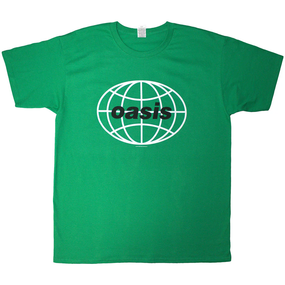Oasis 1998 World Tour Mexico City Green X-Large T-Shirt