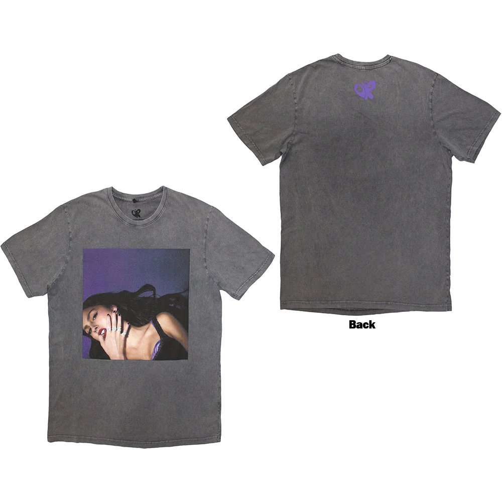 Olivia Rodrigo Guts Album Cover Grey Wash Large T-Shirt - Image 3