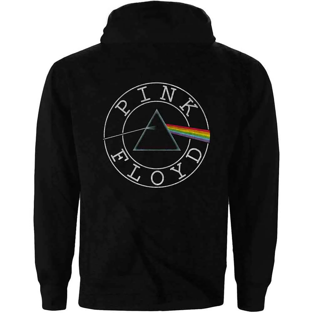 Pink Floyd Circle Logo Black Ladies Large Zipped Hoodie - Image 2