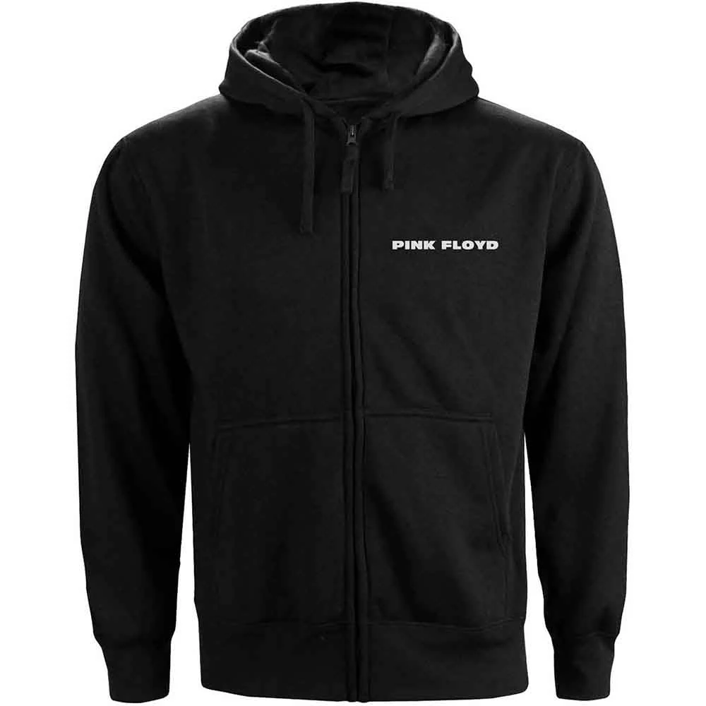 Pink Floyd Circle Logo Black Ladies Medium Zipped Hoodie