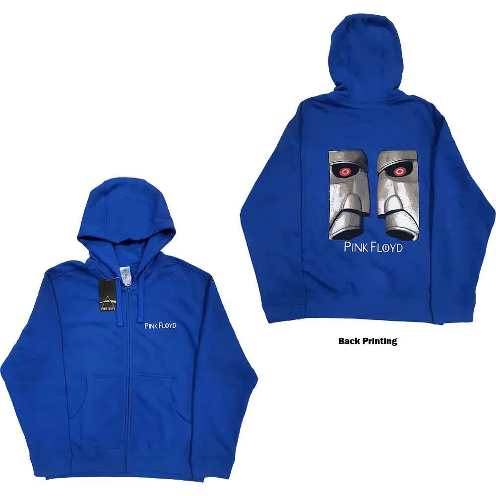 Pink Floyd Metal Heads Close Up Blue Large Hoodie - Image 3