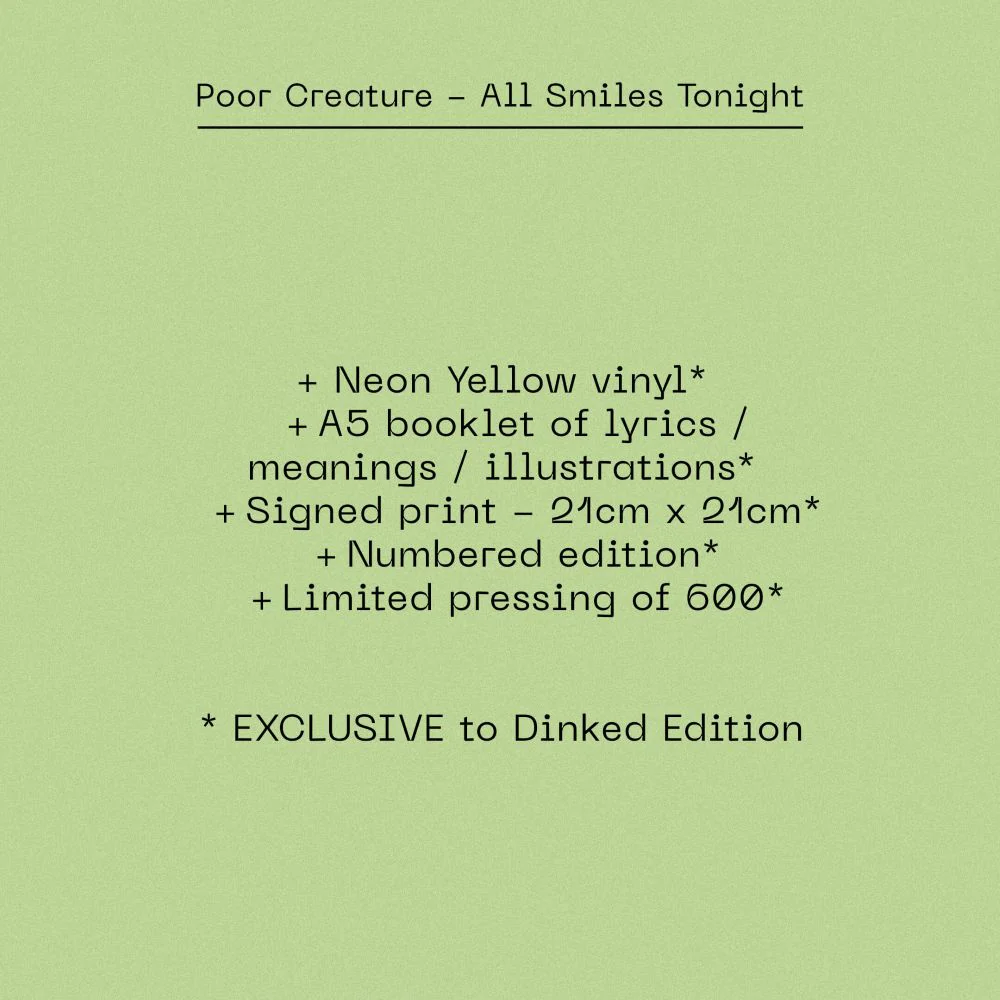 Poor Creature All Smiles Tonight Vinyl LP 2025 Ltd Dinked Edition #339 - Image 2