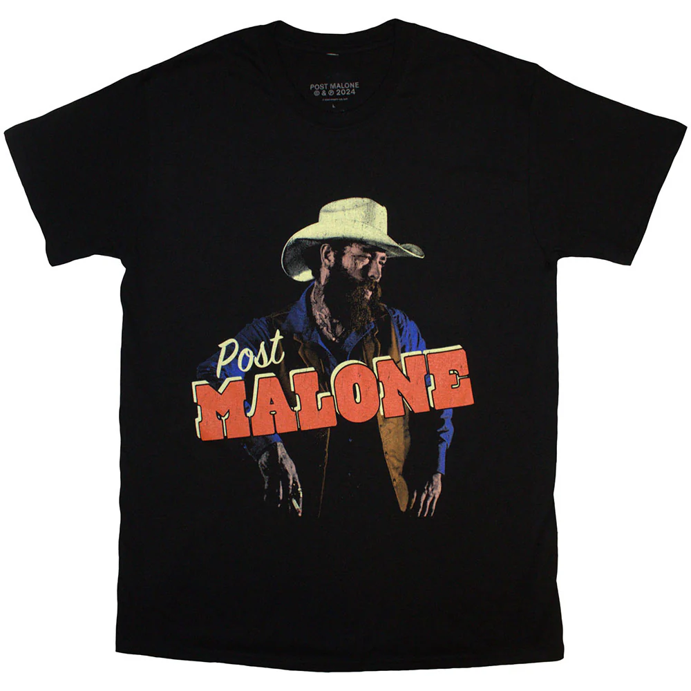 Post Malone Cowboy Black Small T-Shirt