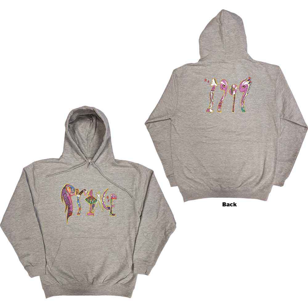 Prince 1999 Grey Large Hoodie - Image 3