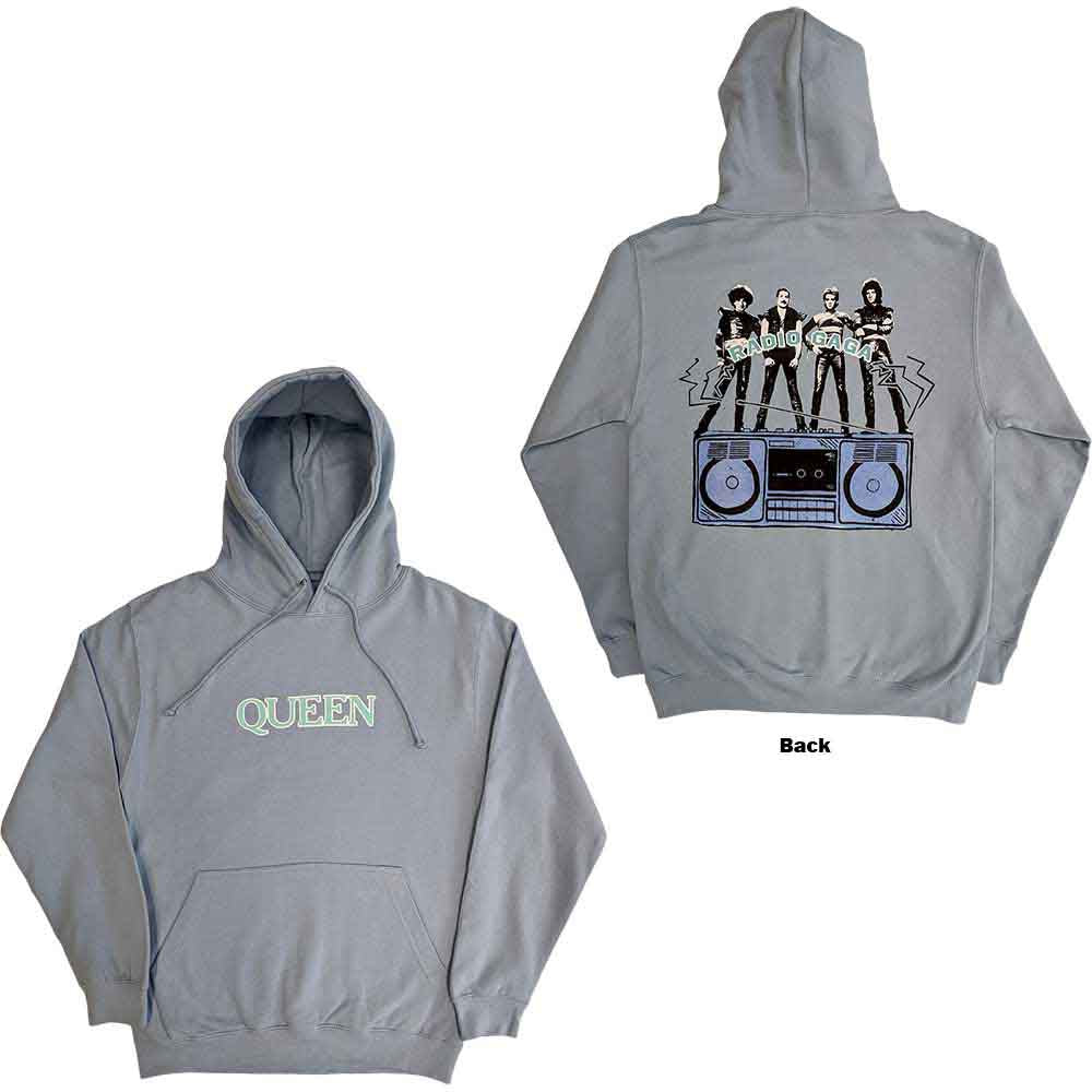 Queen Radio Ga Ga Light Blue Medium Hoodie - Image 3