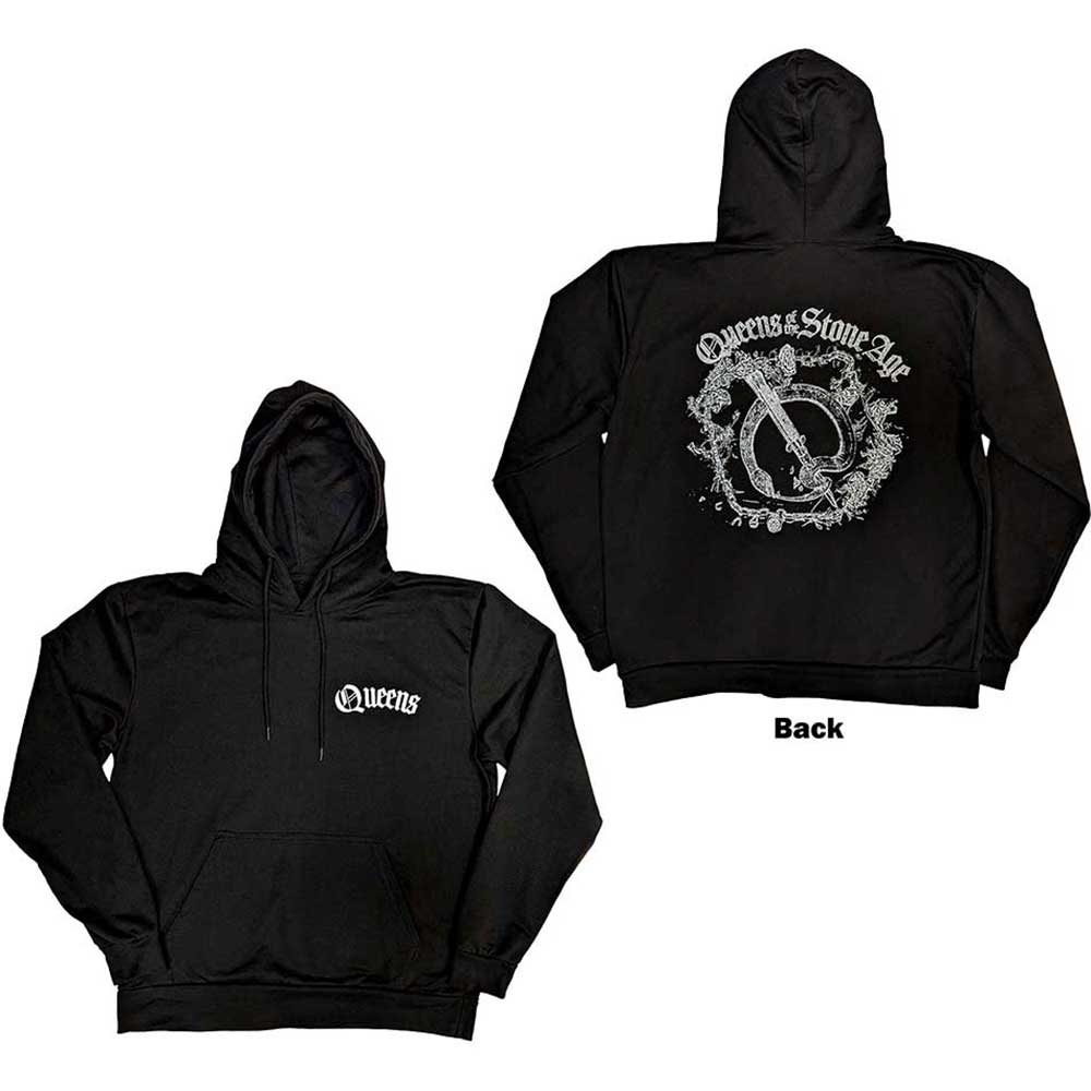 Queens Of The Stone Age Floral Chains Black XX-Large Hoodie - Image 3