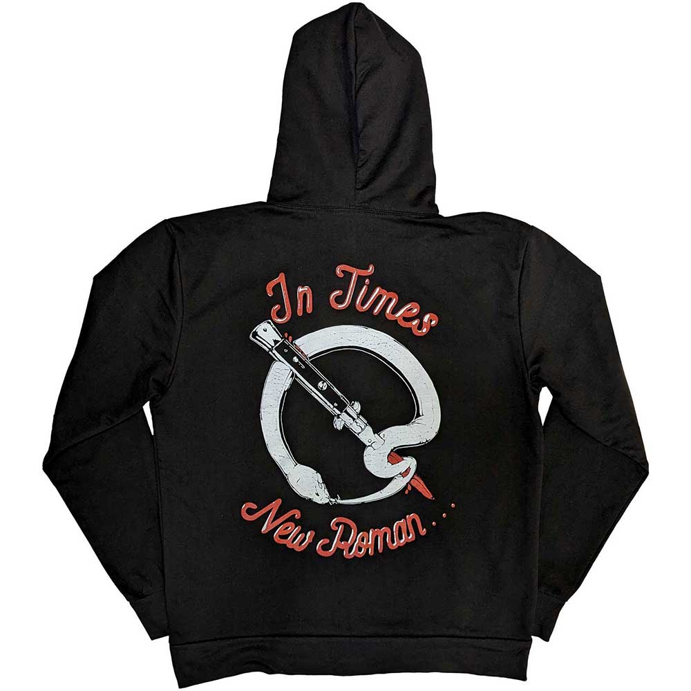 Queens Of The Stone Age Snake Logo Black Large Hoodie - Image 2