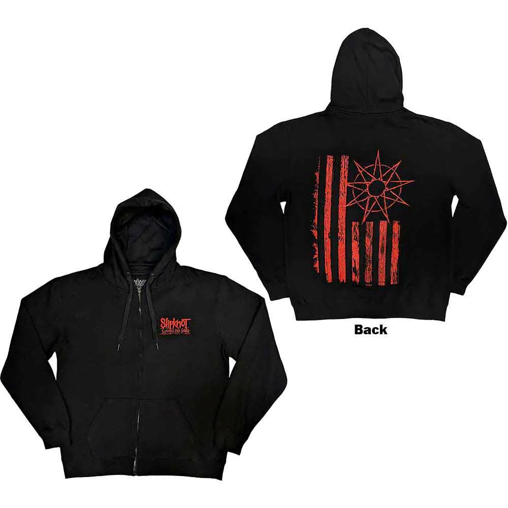 Slipknot 9-Point Flag Medium Zipped Hoodie - Image 3