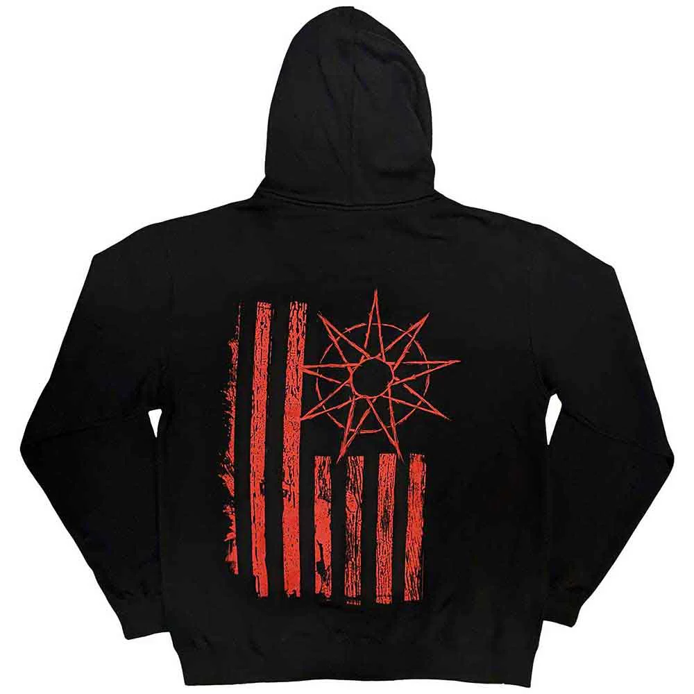 Slipknot 9-Point Flag Small Zipped Hoodie - Image 2