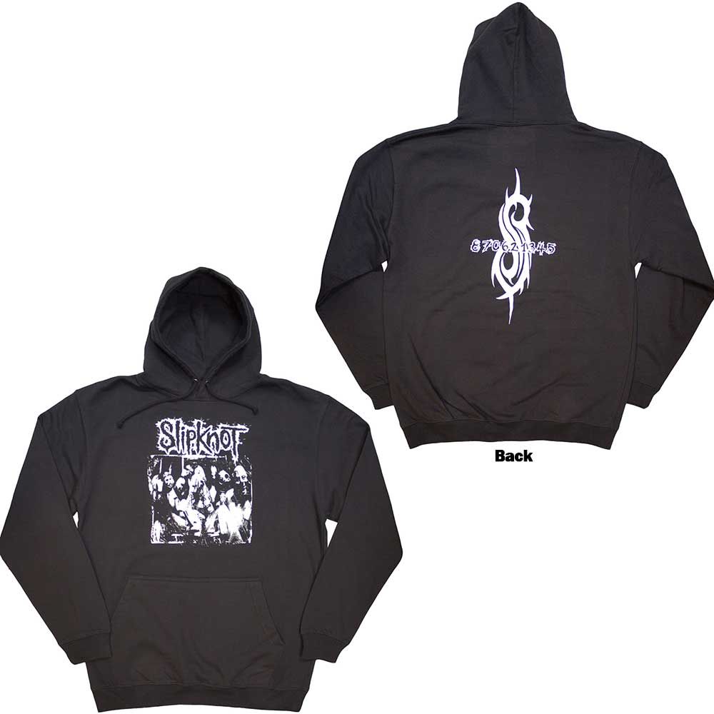 Slipknot Album Splatter Charcoal Grey Small Hoodie - Image 3