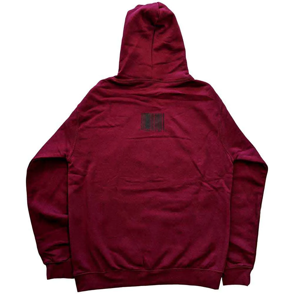 Slipknot Barcode Photo Maroon Medium Hoodie - Image 2