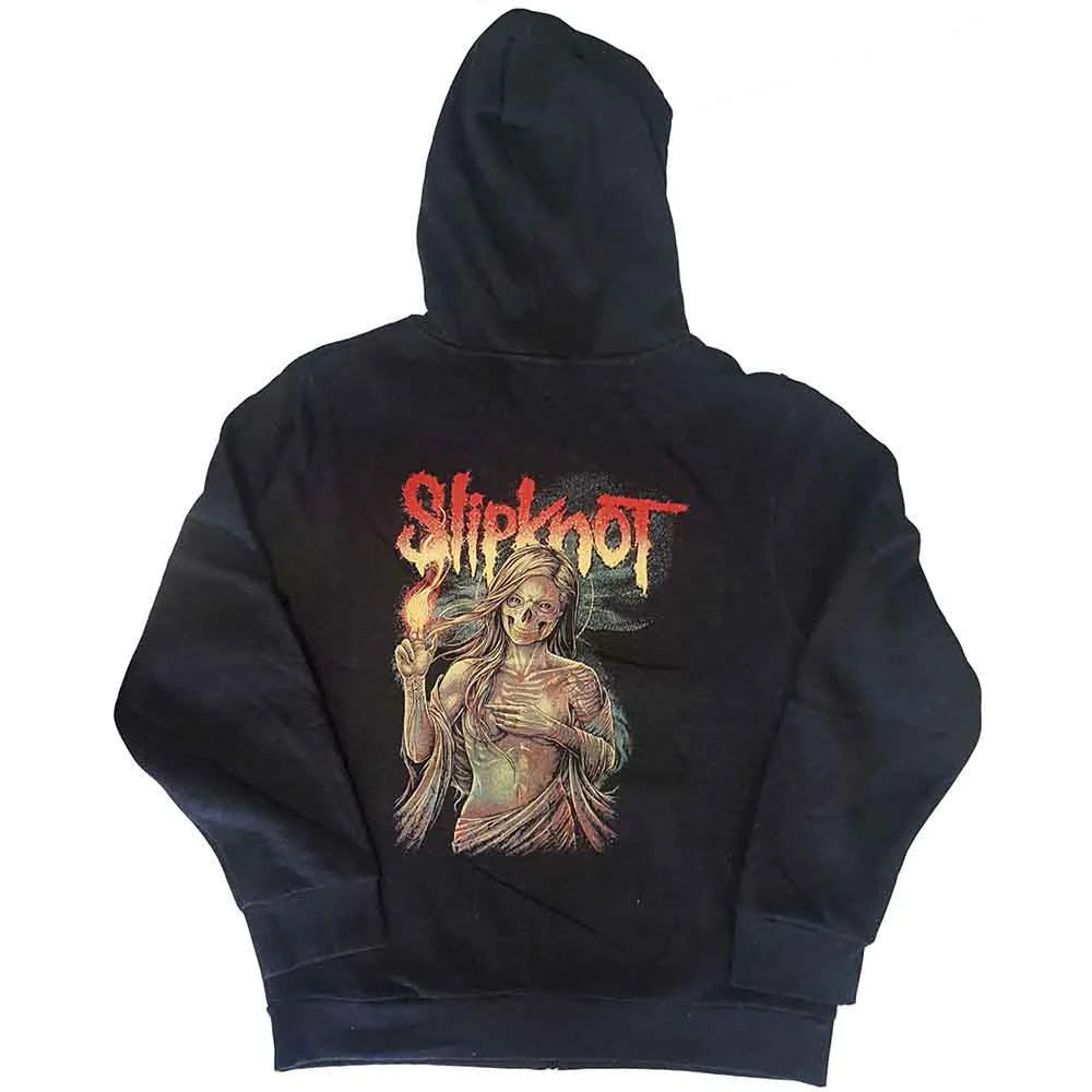 Slipknot Burn Me Away Dark Grey Small Zipped Hoodie - Image 2