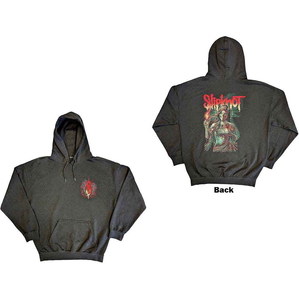 Slipknot Burn Me Away Grey X-Large Hoodie - Image 3