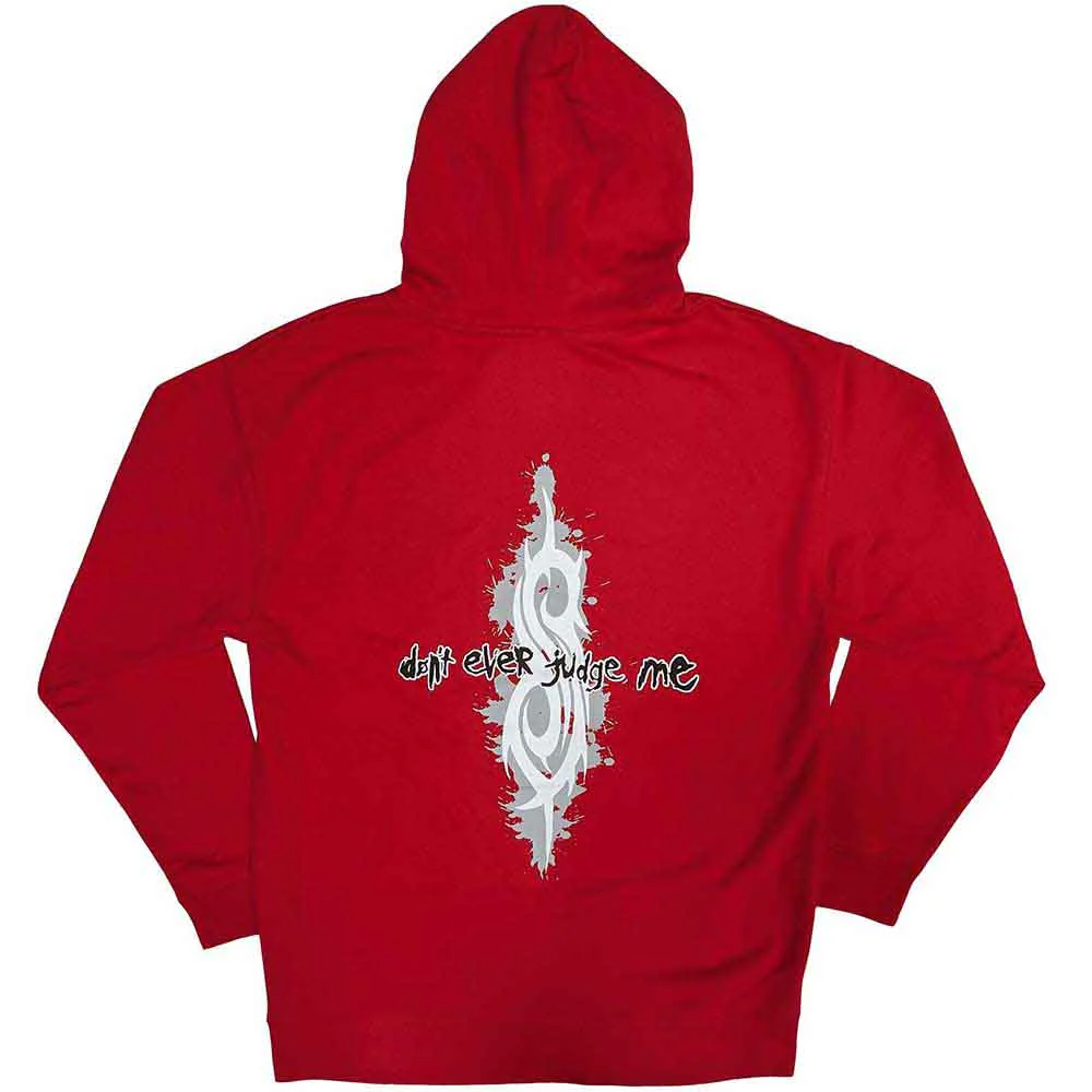 Slipknot Don't Ever Judge Me Red Small Hoodie - Image 2
