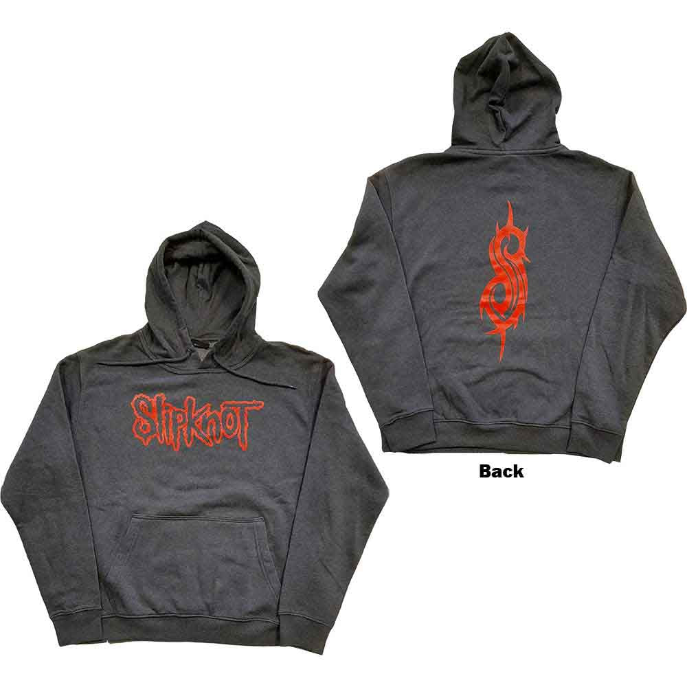 Slipknot Logo Grey Large Hoodie - Image 3