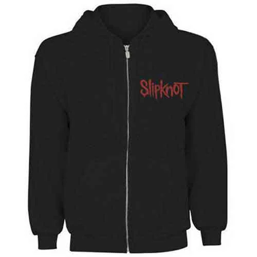Slipknot Skull Teeth Black Large Zipped Hoodie