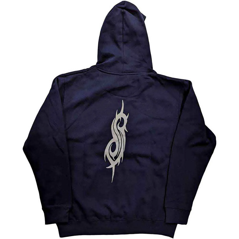 Slipknot Splatter Navy Medium Hoodie - Image 2