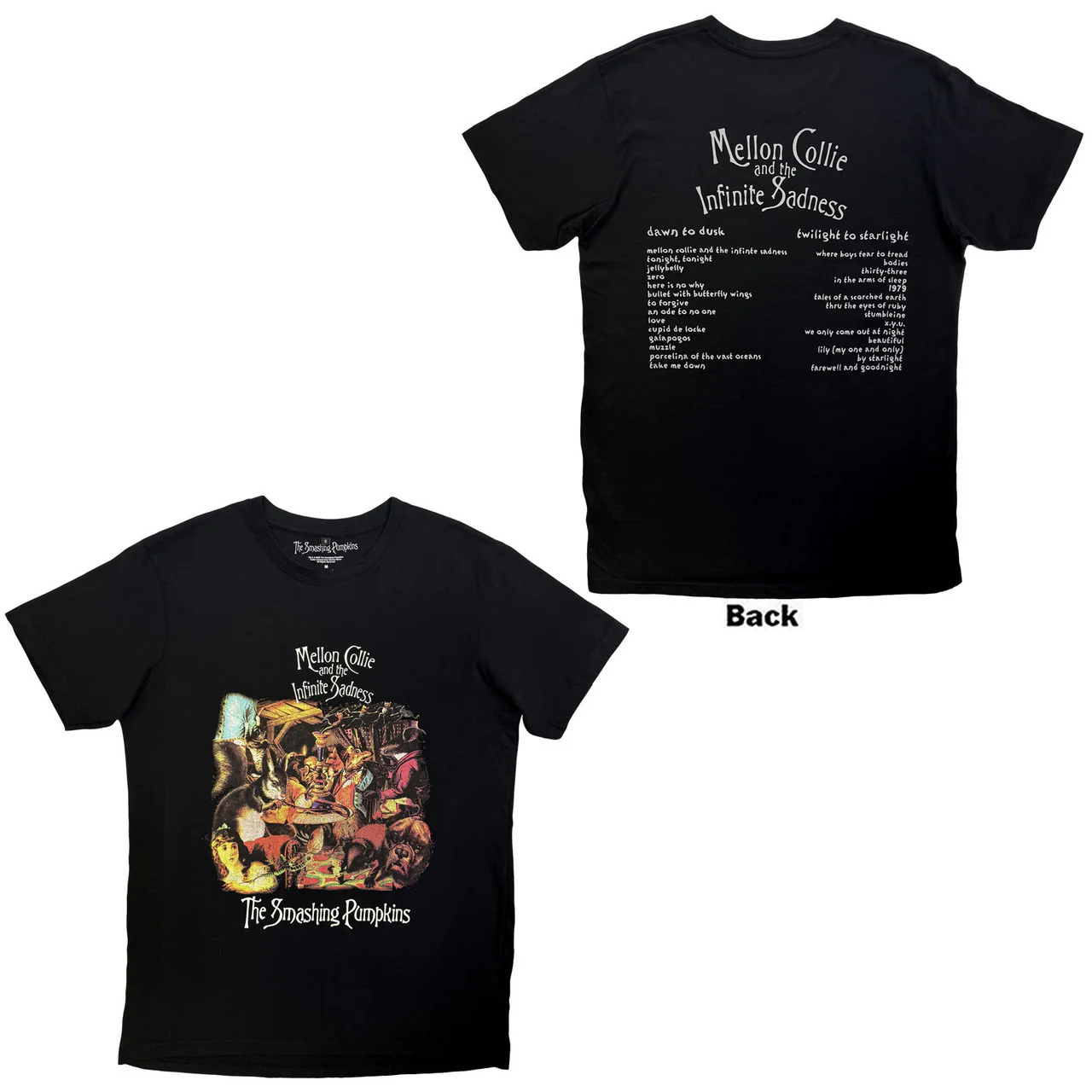 Smashing Pumpkins Mellon Collie Animals Black X-Large T-Shirt - Image 3