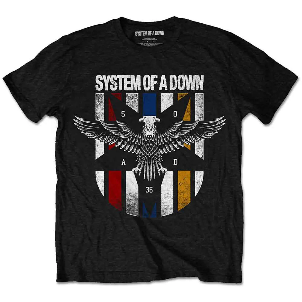 System Of A Down Eagle Colours Black Medium T-Shirt