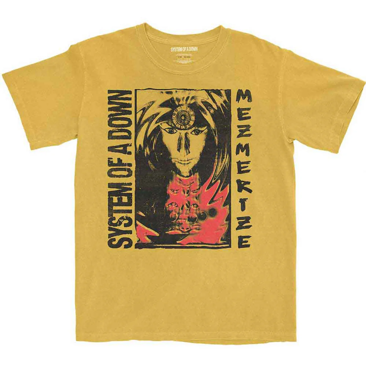 System Of A Down Mezmerize Yellow Wash Medium T-Shirt