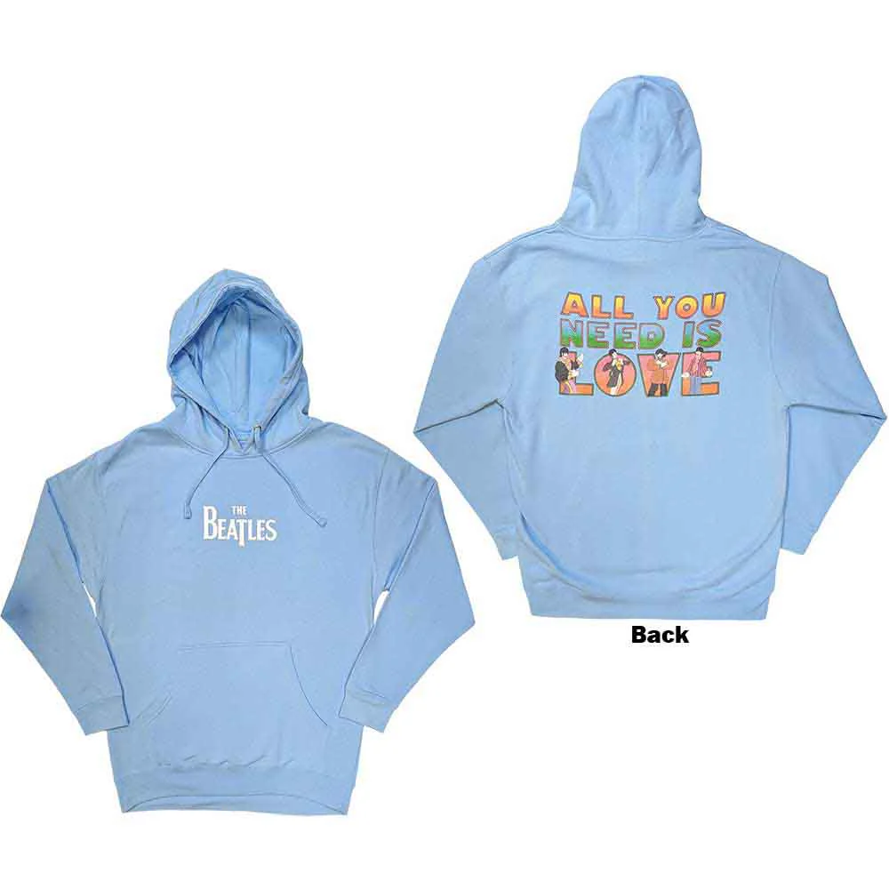The Beatles All You Need Is Love Light Blue X-Large Hoodie - Image 3