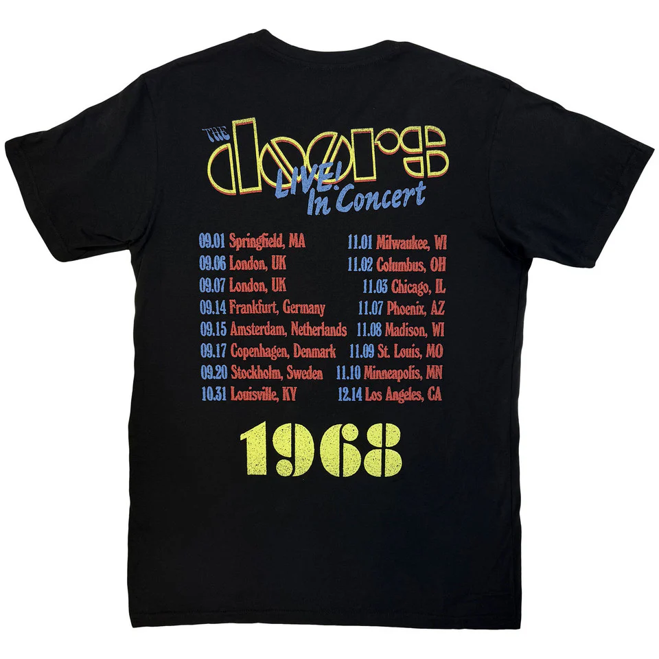The Doors Live In Concert '68 Black Small T-Shirt - Image 2
