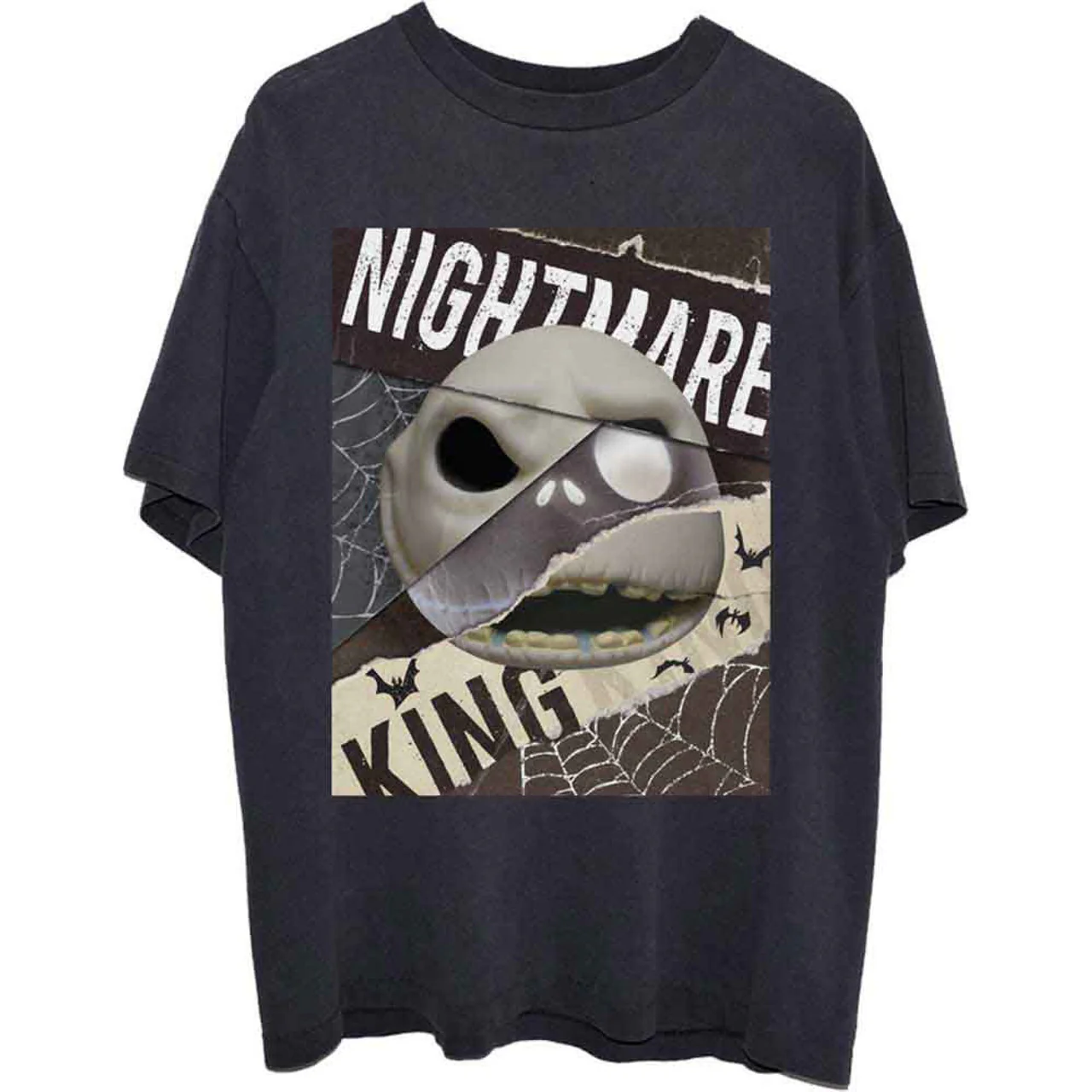The Nightmare Before Christmas Nightmare Skull Black Small T-Shirt