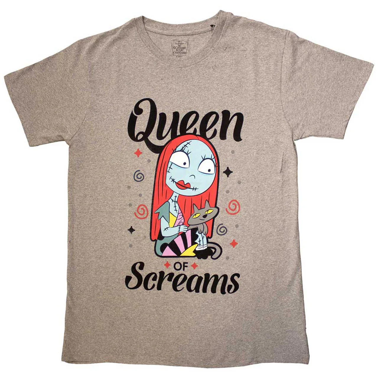 The Nightmare Before Christmas Queen Of Screams Grey Large T-Shirt