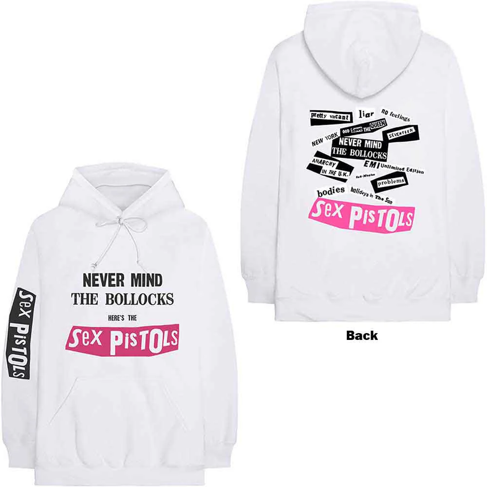 The Sex Pistols Never Mind The Bollocks White Large Hoodie - Image 3