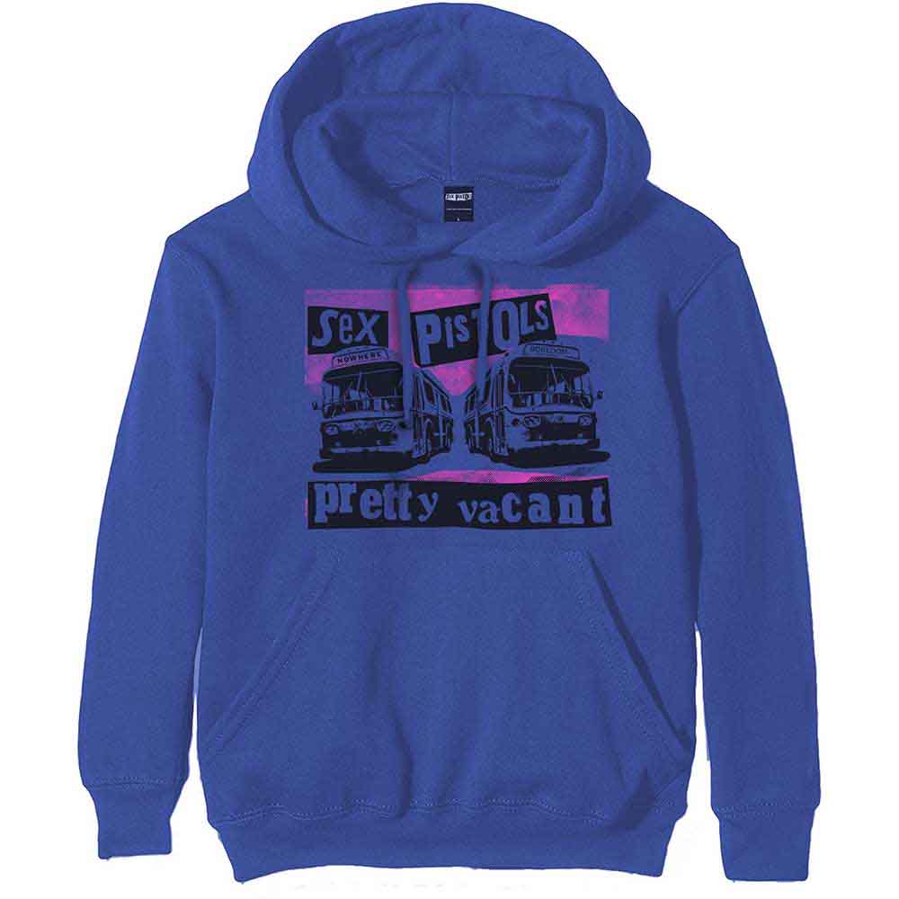 The Sex Pistols Pretty Vacant Coaches Blue X-Large Hoodie