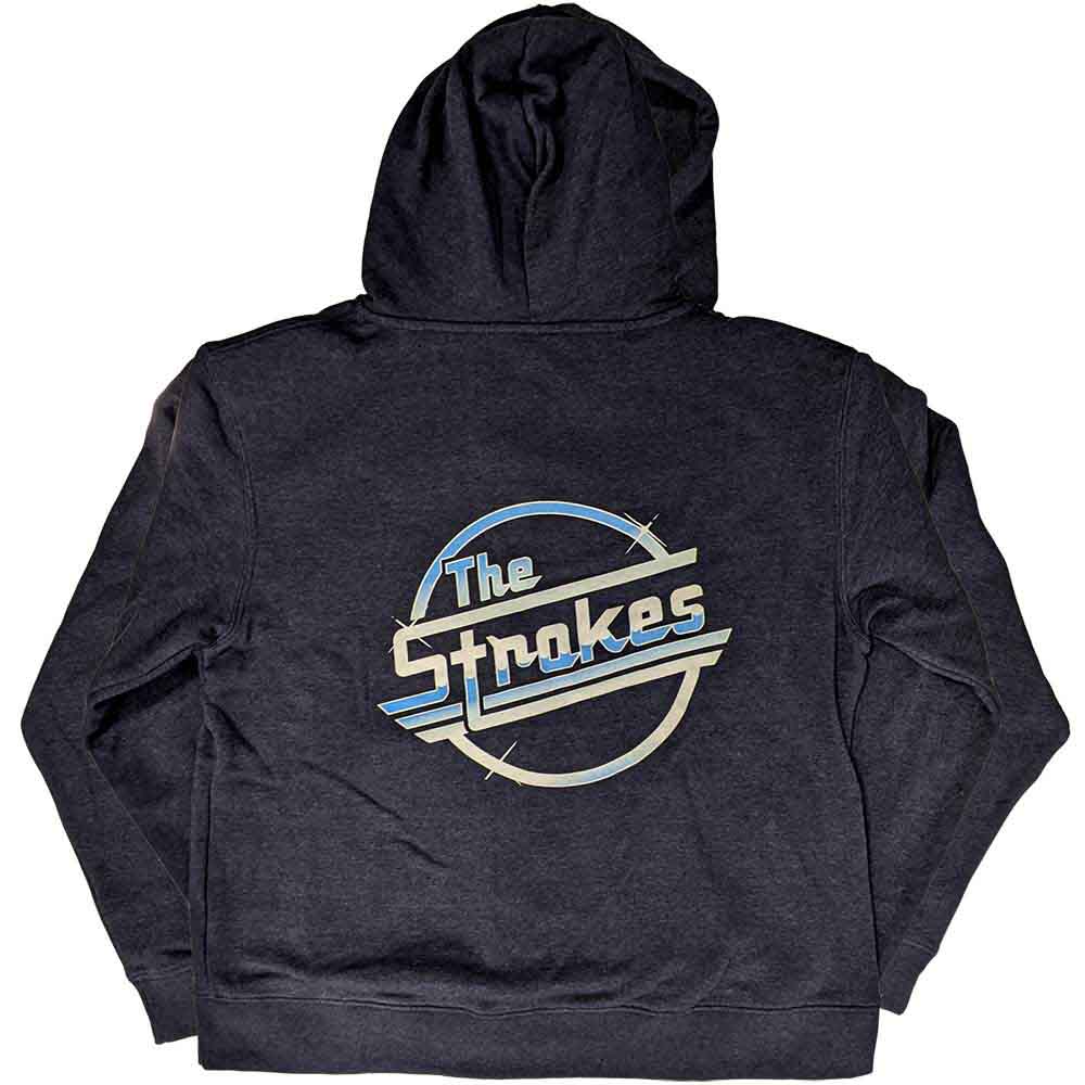 The Strokes OG Magna Navy Blue Medium Zipped Hoodie - Image 2