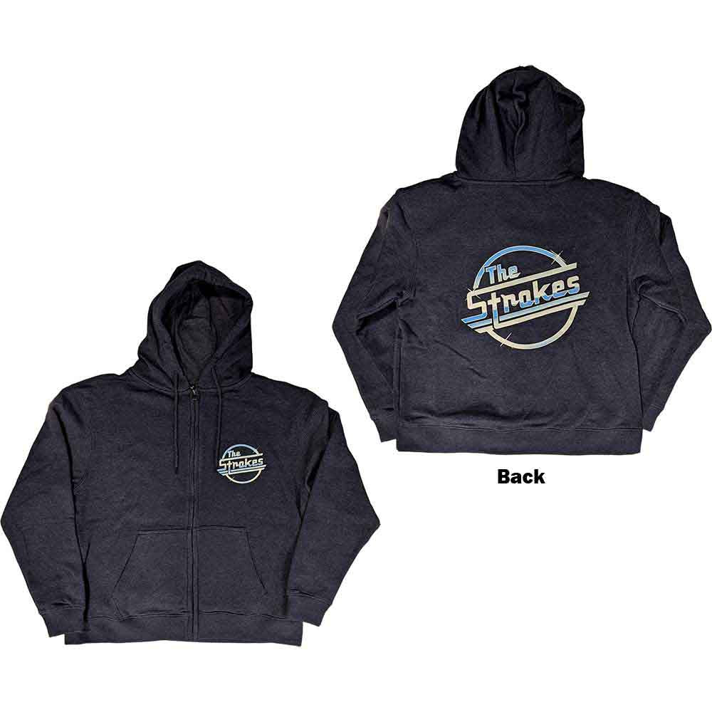 The Strokes OG Magna Navy Blue X-Large Zipped Hoodie - Image 3
