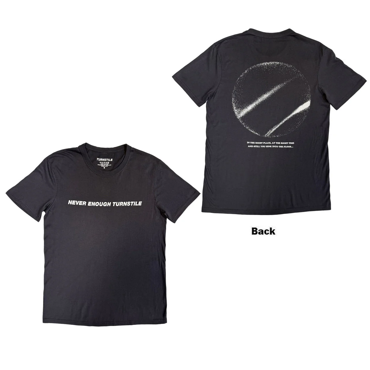 Turnstile Right Place, Right Time Charcoal Grey Medium T-Shirt - Image 3
