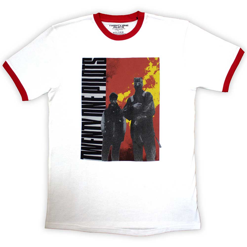 Twenty One Pilots Side Stand Ringer White X-Large T-Shirt