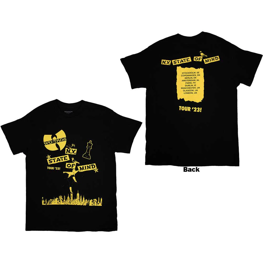 Wu-Tang Clan Tour '23 NY State Of Mind Black Small T-Shirt - Image 3