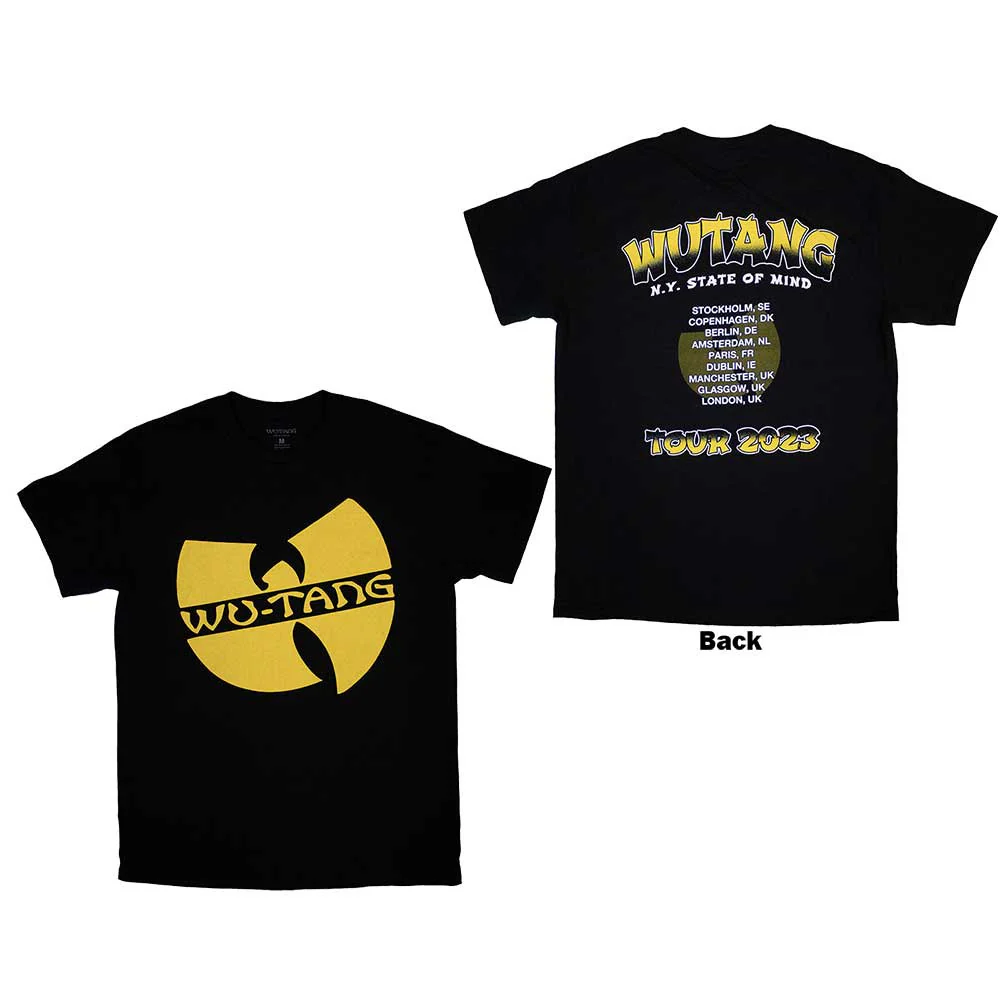 Wu-Tang Clan Tour '23 Slanted Logo State Of Mind Black Medium T-Shirt - Image 3