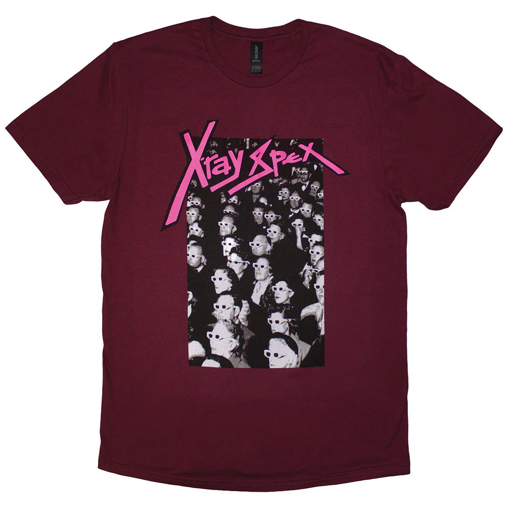 X-Ray Spex Cinema Maroon Red X-Large T-Shirt
