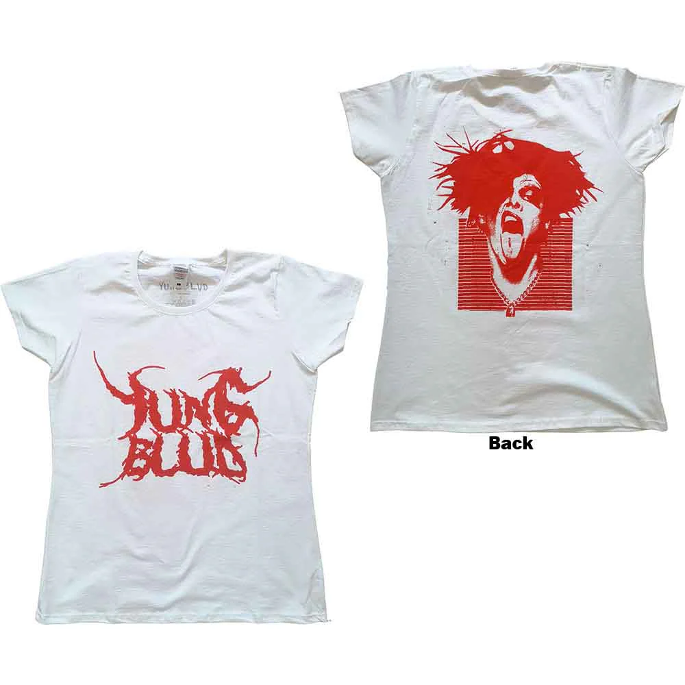 Yungblud Deadhappy White Ladies X-Small T-Shirt - Image 3