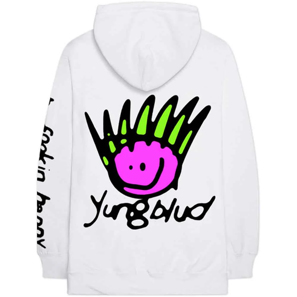 Yungblud Face White Medium Hoodie - Image 2
