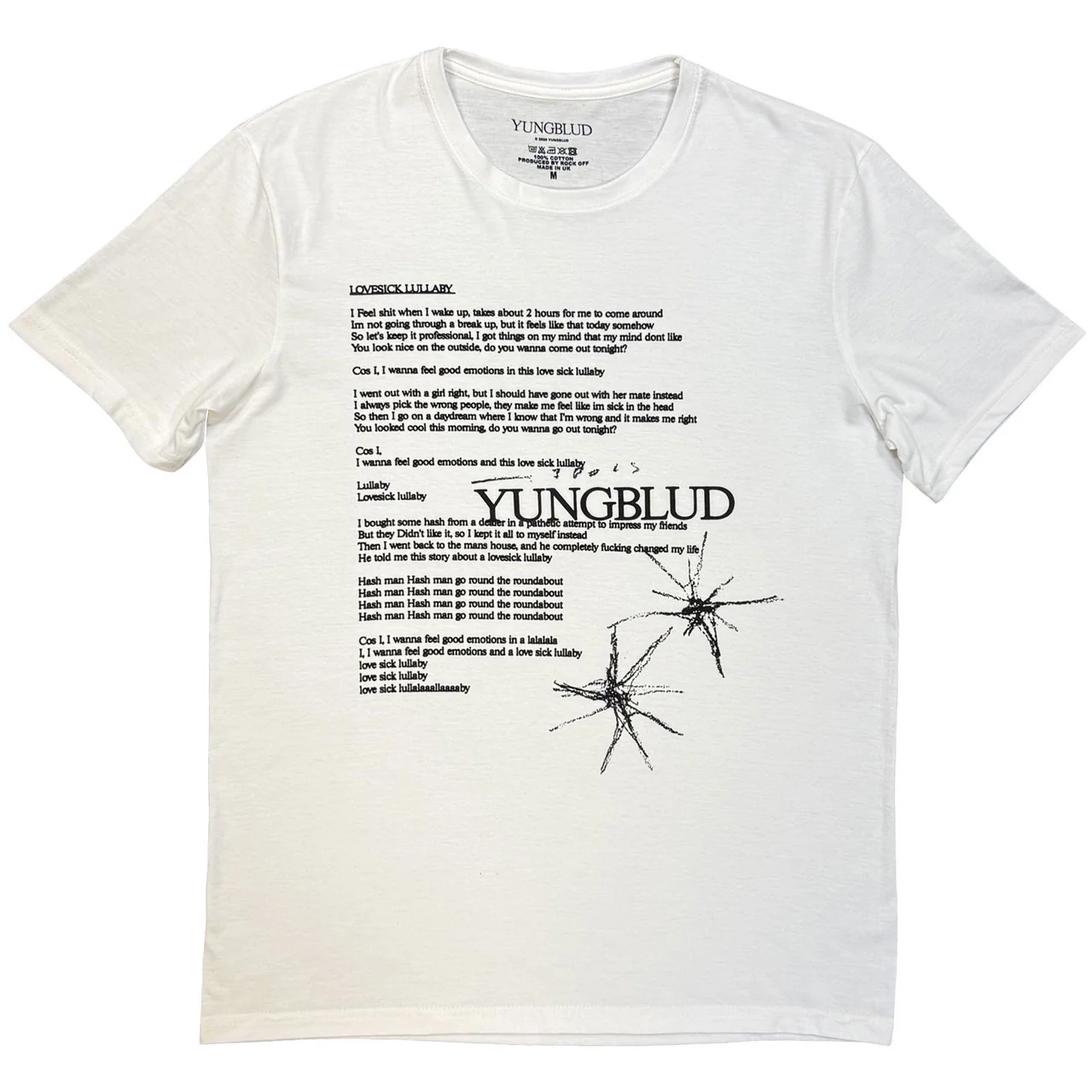 Yungblud Lovesick Lullaby White Small T-Shirt