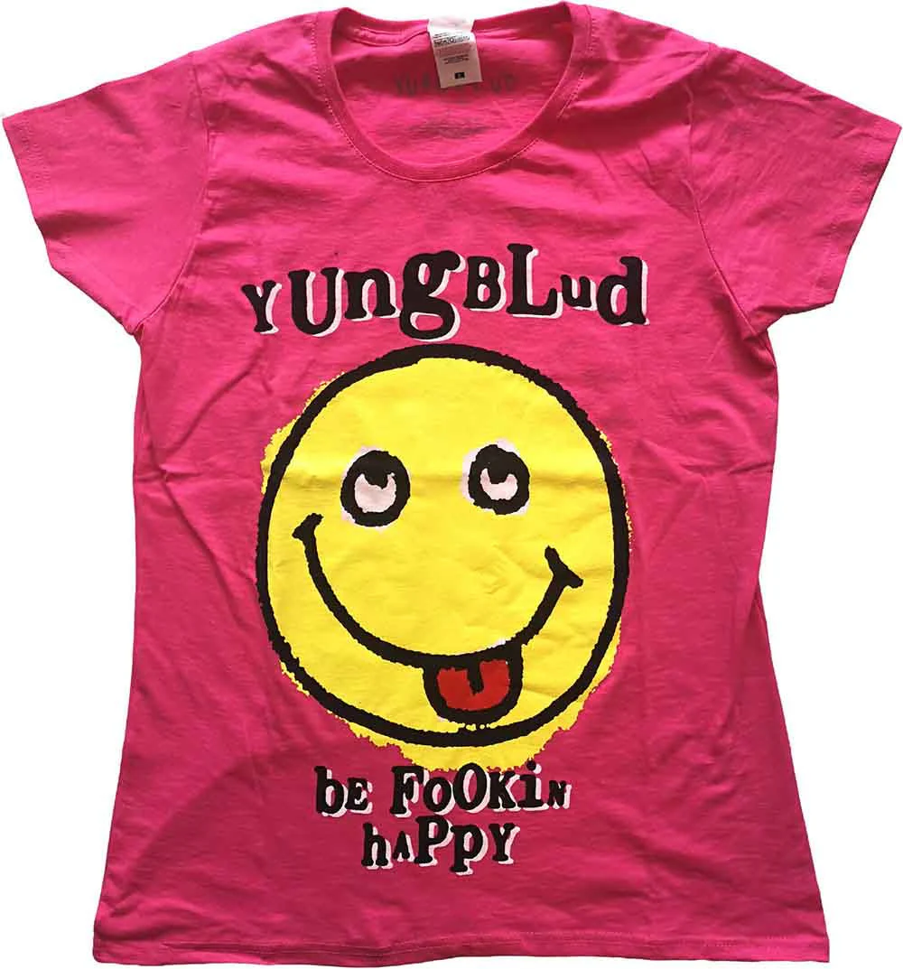 Yungblud Raver Smile Pink Ladies X-Large T-Shirt